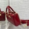 D-joy red paint leather 22*6*12cm