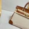 Birkin Canvas Platinum Bag 30